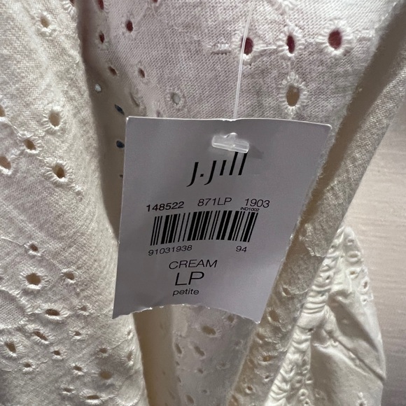 NWT J Jill Eyelet Tie Front Tunic - Picture 10 of 10